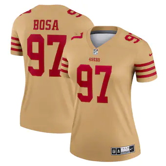 womens nike nick bosa gold san francisco 49ers team inverte